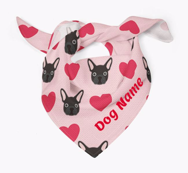 'Heart Pattern' - Personalized {breedFullName} Bandana